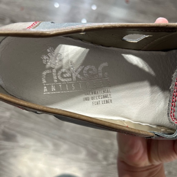 Rieker Anti-Stress Comfort Loafers, Size 9.5US women’s/ premium Gray Leather - Picture 4 of 6